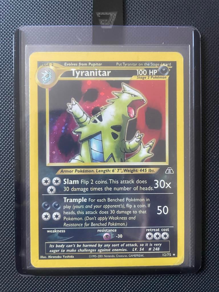 Tyranitar 12/75 Neo Discovery Pokémon Kaart, Ophalen of Verzenden, Zo goed als nieuw, Losse kaart