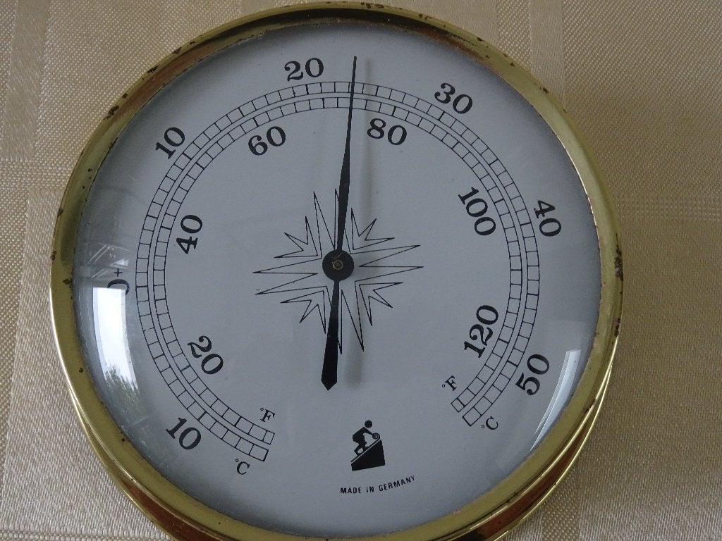 Scheepsklok temperatuurmeter marine schip weerstation, Ophalen of Verzenden, Gebruikt, Weerstation