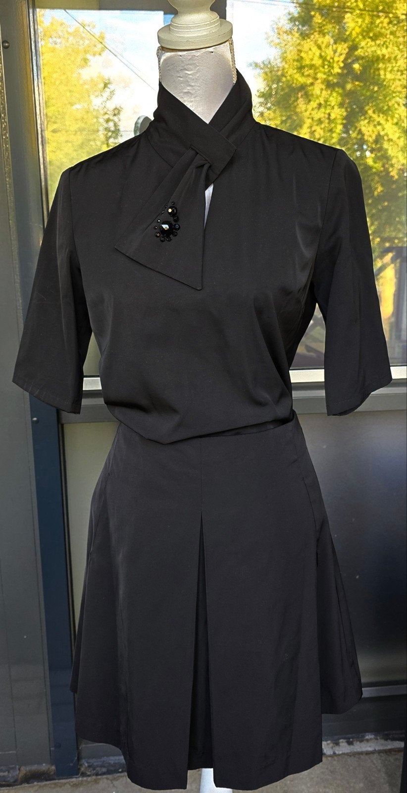 River Woods Zwarte Set Blouse (36)  Rok (38)  TOPsetje!, River Woods, Verzenden, Zo goed als nieuw