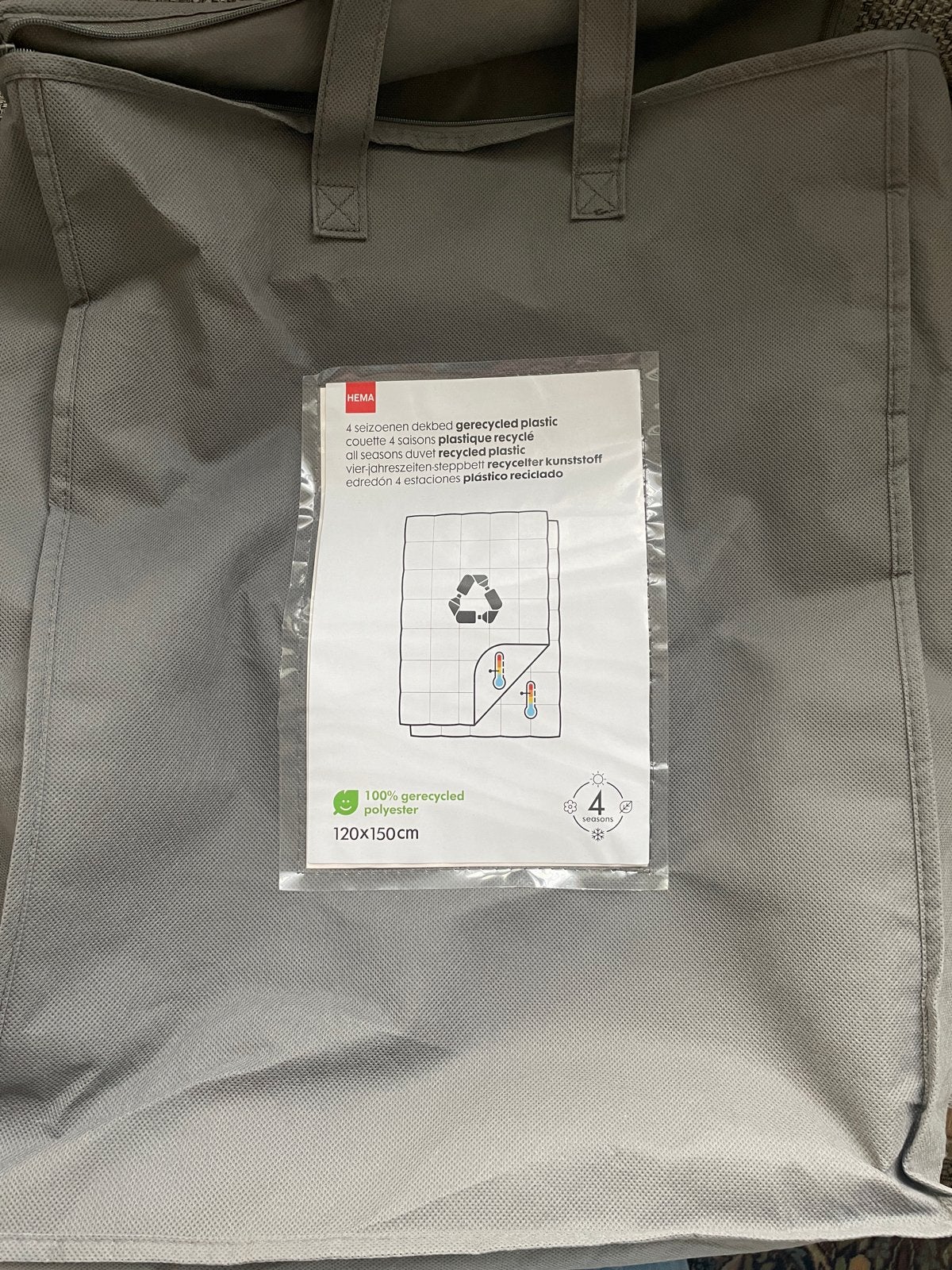HEMA peuterdekbed 120x150 4-seizoenen, Kinderen en Baby's, Kinderkamer | Beddengoed, Jongetje of Meisje, Wit, Ophalen of Verzenden