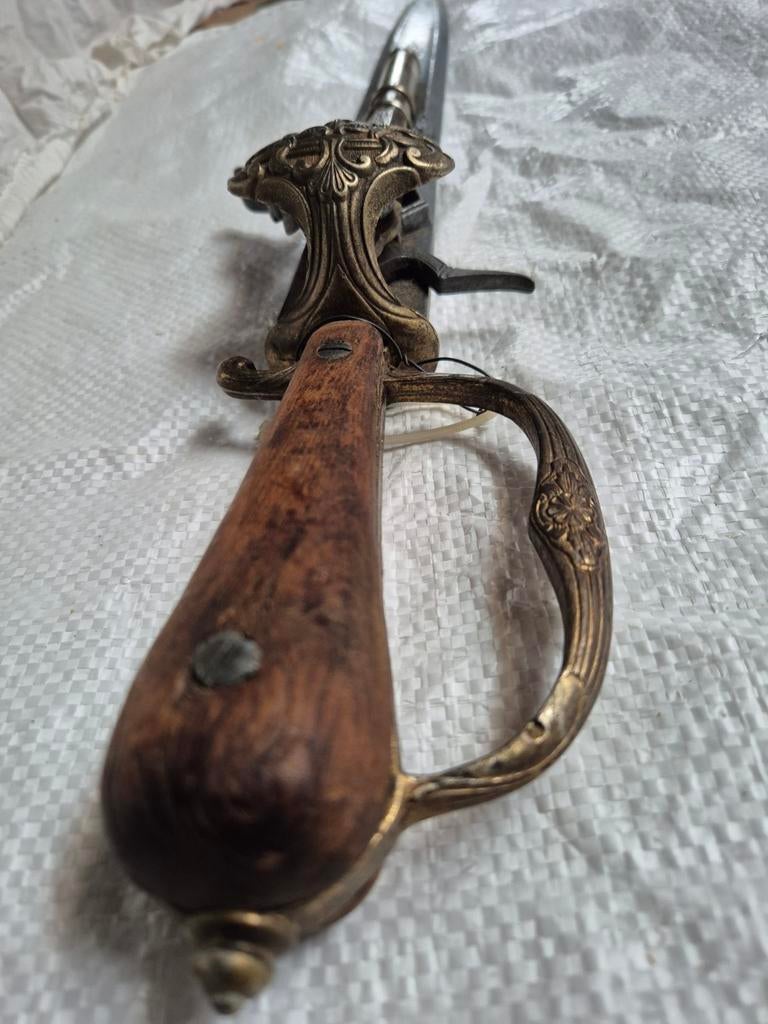 Replica vuursteenpistool zwaard/dolk, 1900s, Antiek en Kunst, Ophalen of Verzenden
