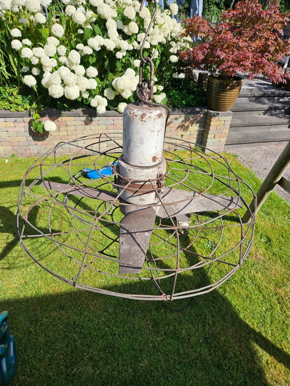Antieke Plafondventilator - Voorhout Holland IJsselmonde, Ophalen of Verzenden, Gebruikt, Plafondventilator