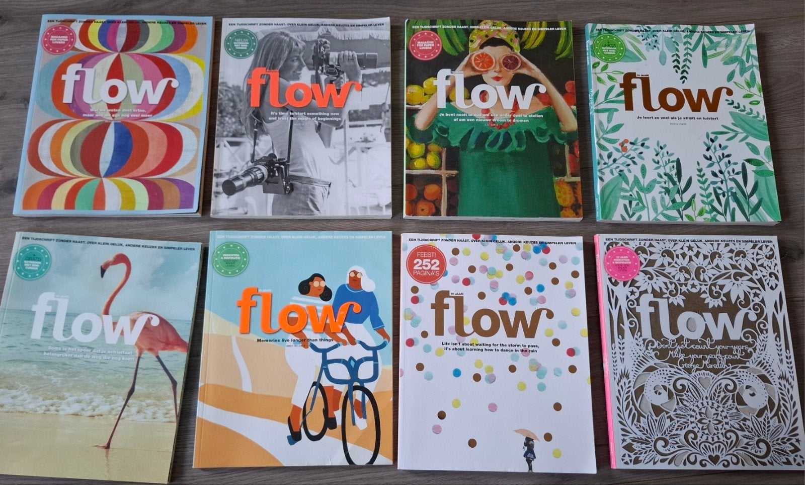 Flow Magazine - Complete jaargang 2018 (8 nummers), Boeken, Ophalen of Verzenden, Gelezen, Damesbladen