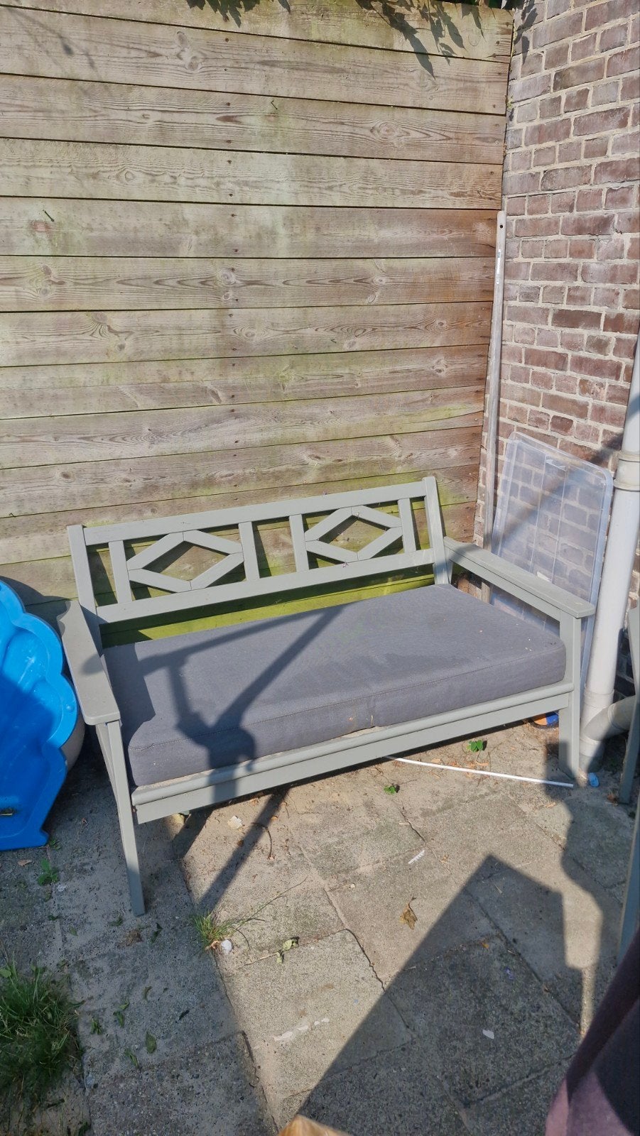 Ikea Bondholmen tuinbank en tuinstoel set, Tuin en Terras, Tuinstoelen, Gebruikt, Hout, Ophalen of Verzenden
