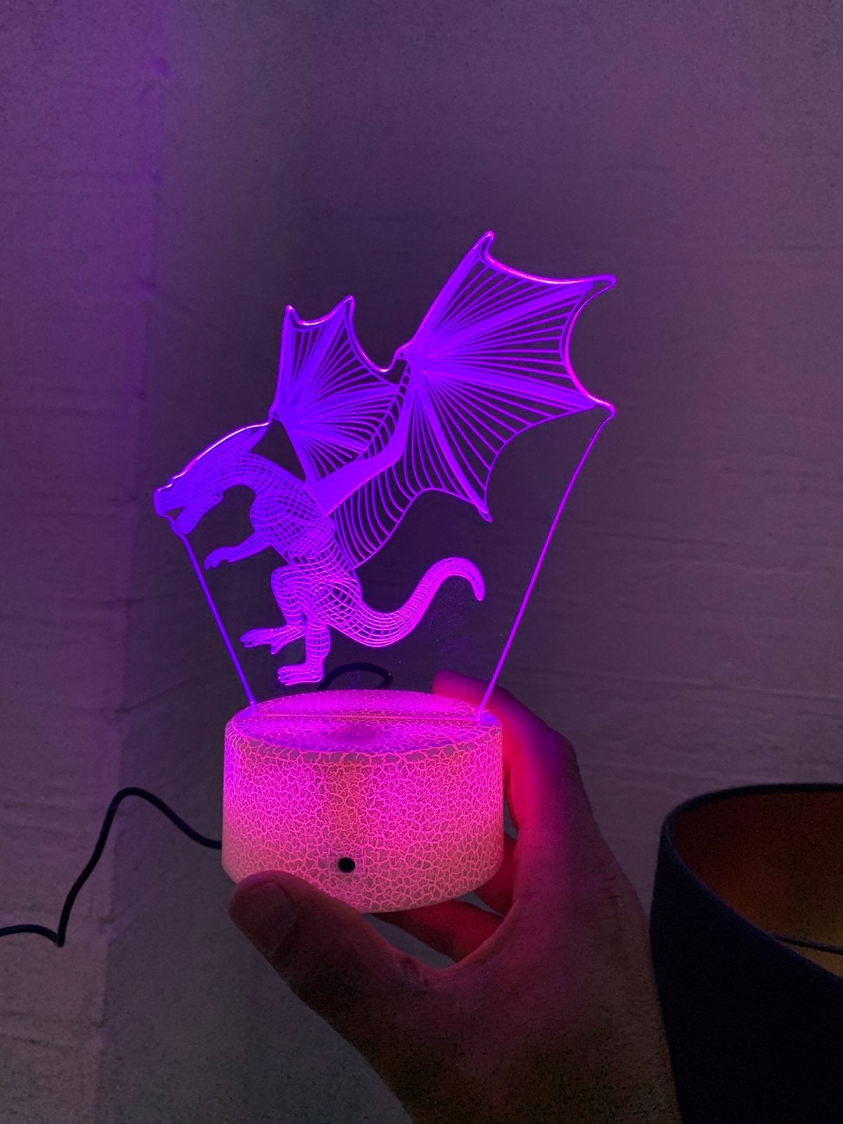 Nieuwe Drakenlamp nachtlamp Ammoniet 3D-draak nachtlampje,m, Ophalen of Verzenden, Nieuw, Lamp
