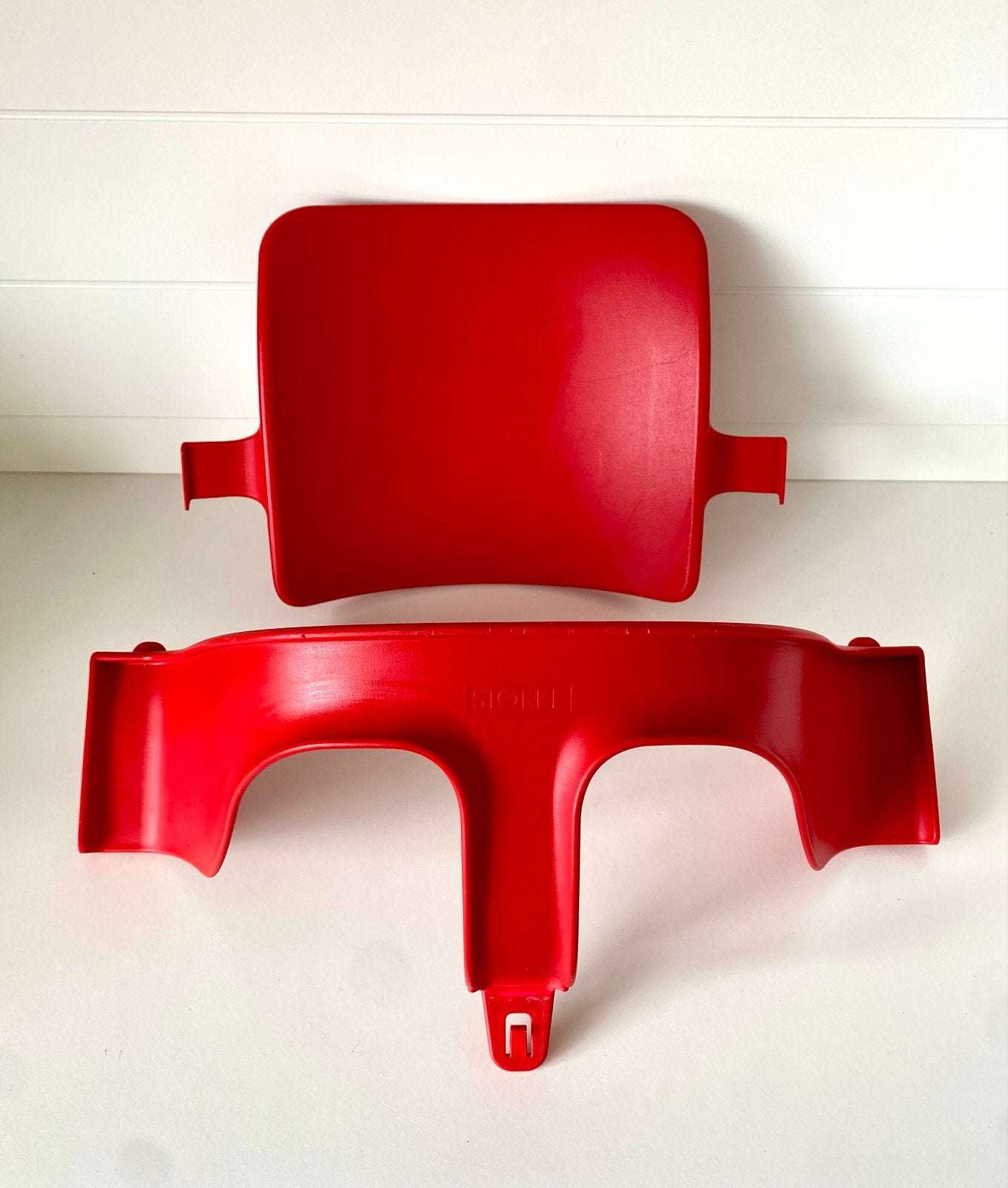 Stokke Tripp Trapp Baby Set V2 Rood, Ophalen of Verzenden, Gebruikt, Meegroeistoel, Aanschuifbaar