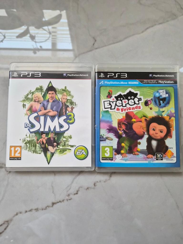 PS3 Games: De Sims 3 & EyePet & Friends, Gebruikt, 1 speler, Ophalen of Verzenden, Vanaf 3 jaar