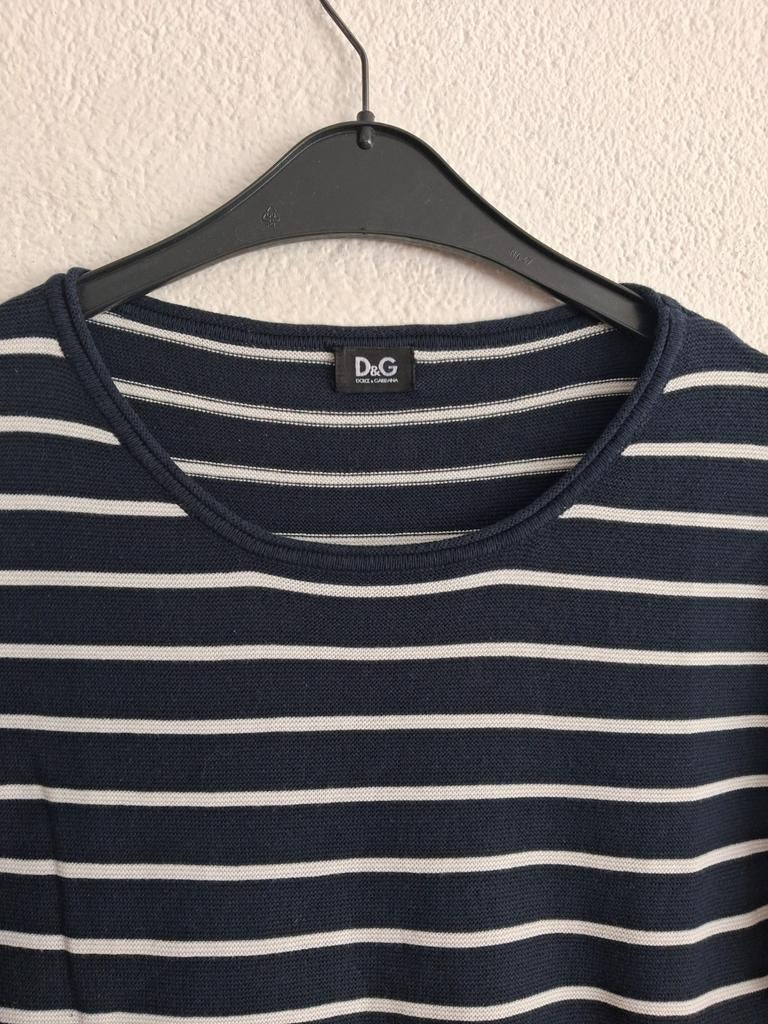 D&G Dolce & Gabbana gestreept shirt lange mouw, Ophalen of Verzenden, Zo goed als nieuw, Blauw