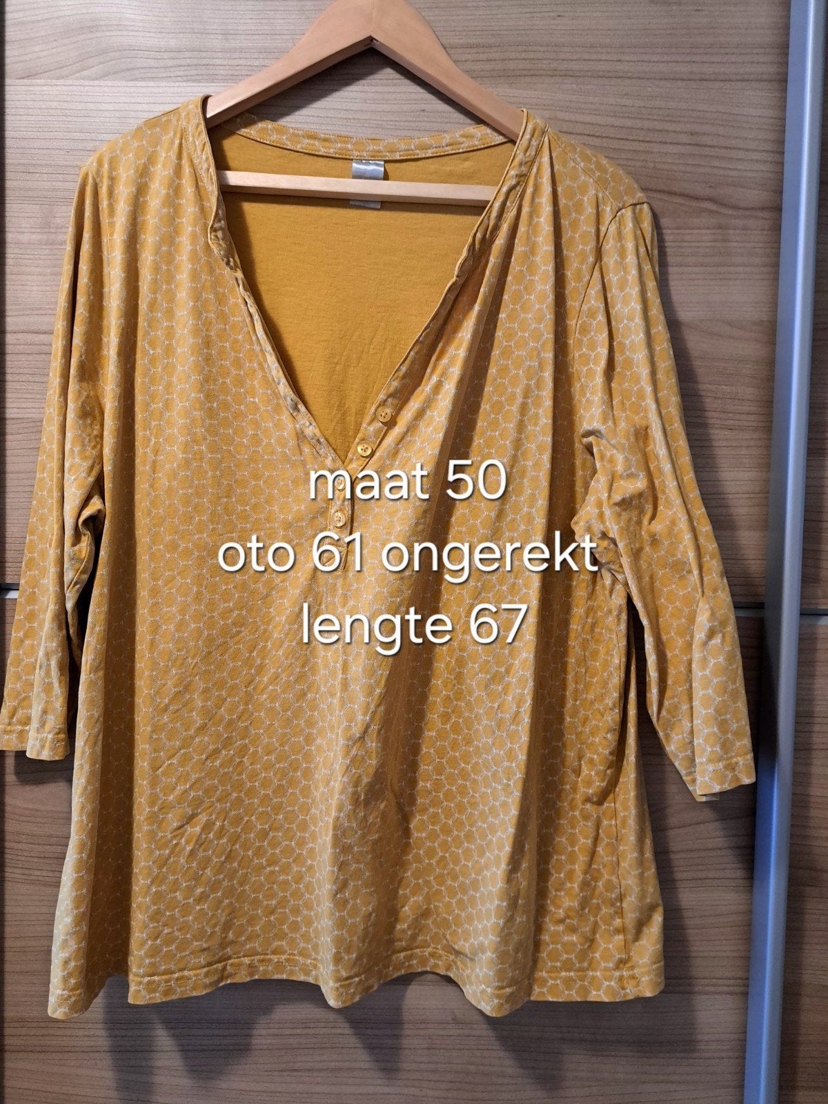 gele blouse top maat 50, Kleding | Dames, Grote Maten, Ophalen of Verzenden, Gedragen, Geel, Blouse of Tuniek