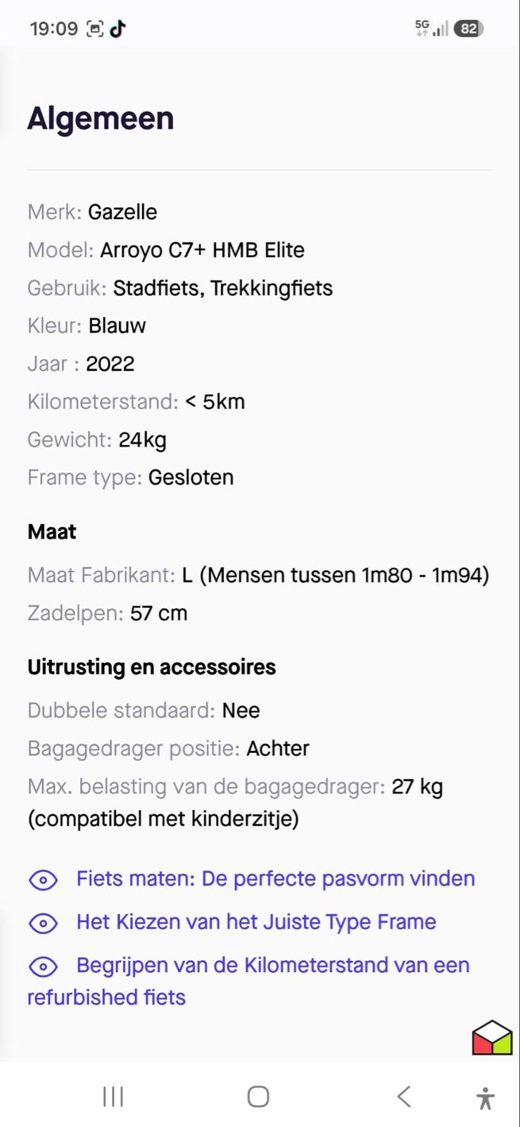 Nieuwe Gazelle Arroyo C7+ HMB Elite E-bike - Blauw, 56 cm of meer, Ophalen of Verzenden, Nieuw, Gazelle