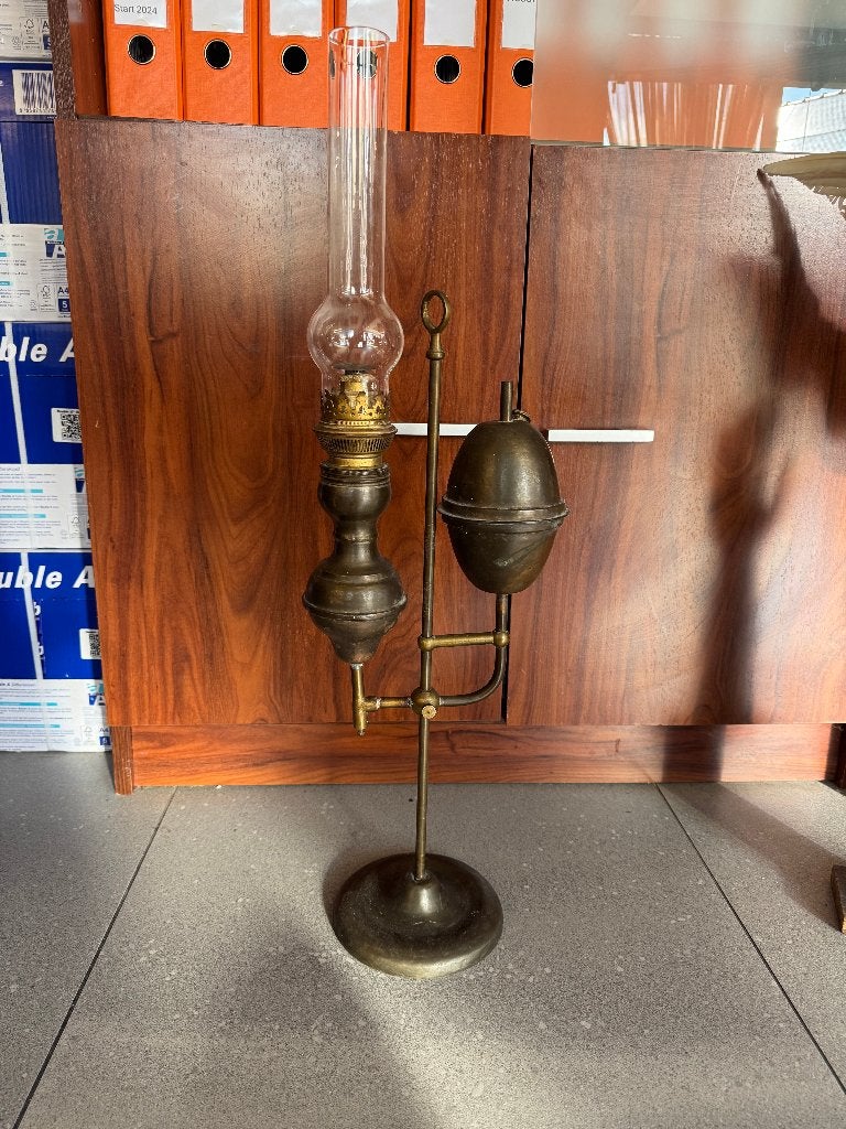 antiek olielamp, Ophalen of Verzenden