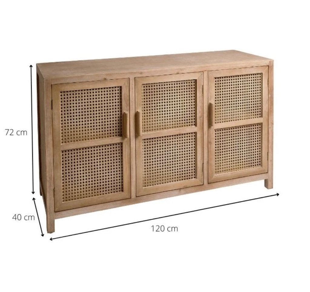 Webbing dressoir Xenos, Ophalen, Met deur(en), 100 tot 150 cm, Boho