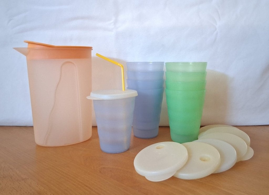 Sapkan en Rietjesbekers van Tupperware, Ophalen of Verzenden, Gebruikt, Blauw, Overige typen