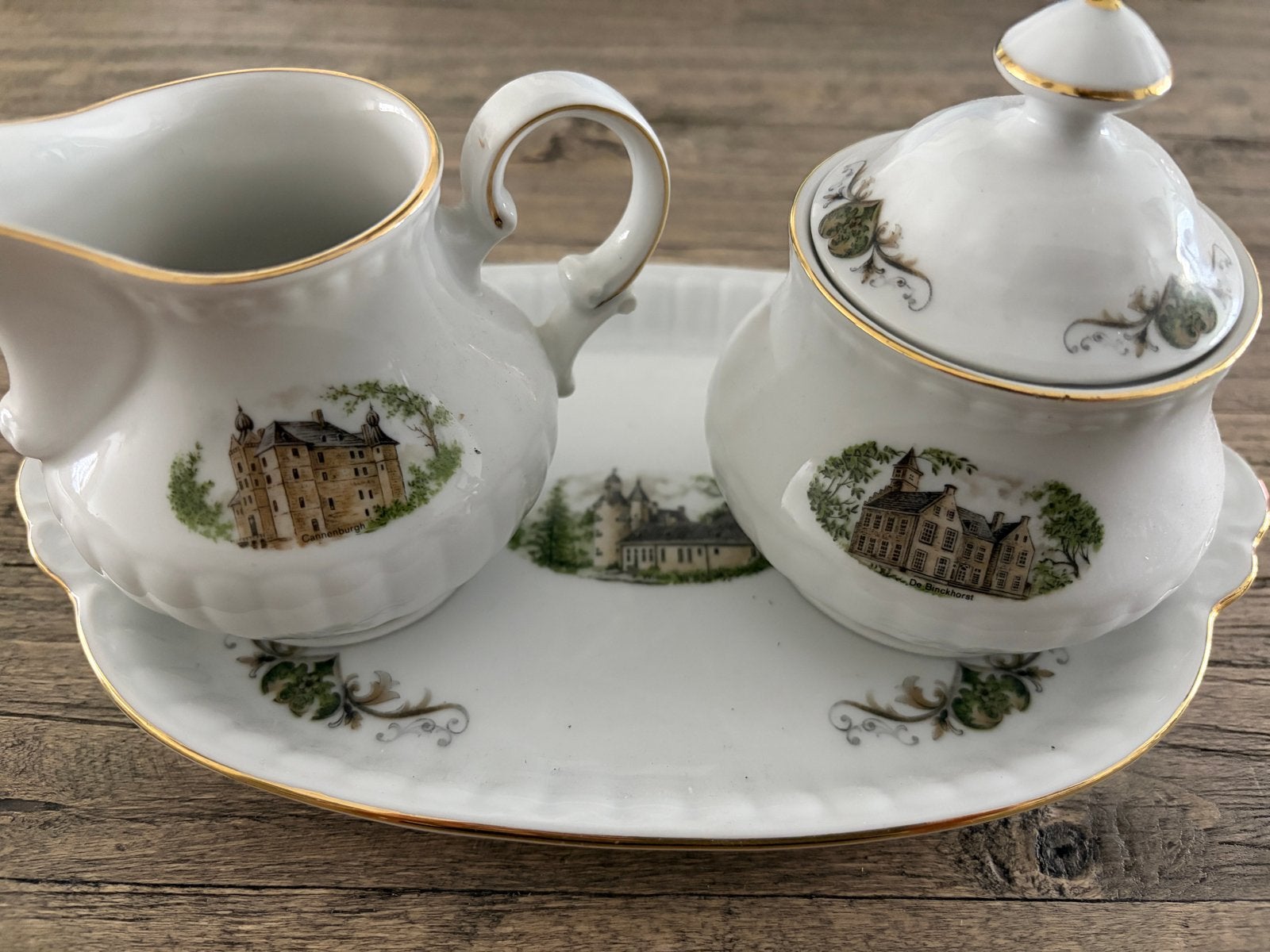 Bavaria Porzellan Rösiau Melk en Suiker Set met Dienblad, Antiek en Kunst, Ophalen of Verzenden