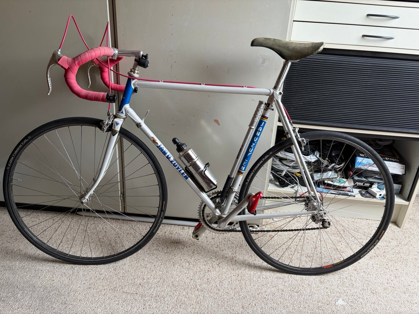 Jan van Zuylen racefiets, 28 inch, Gebruikt, 10 tot 15 versnellingen, Velgrem
