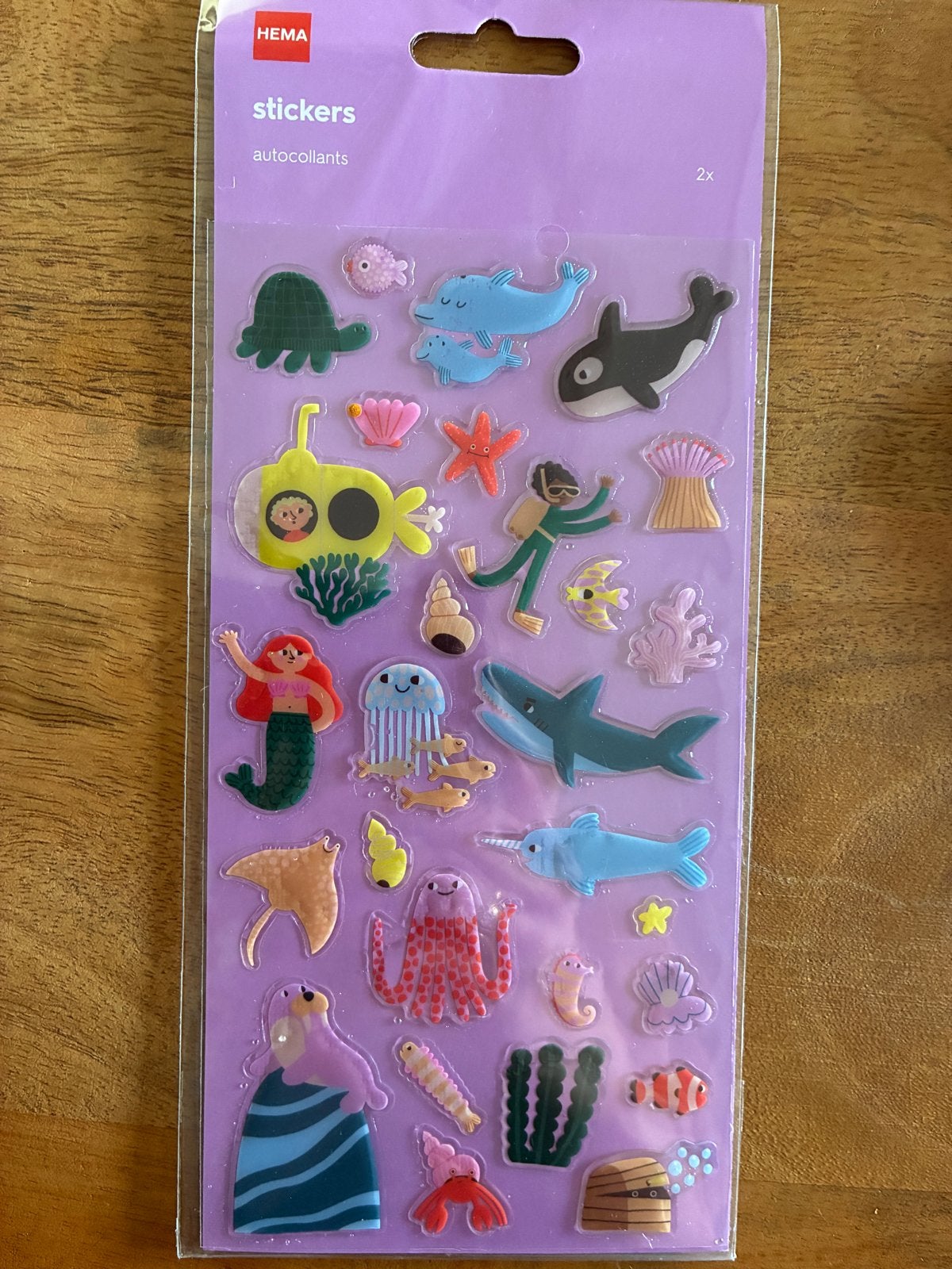 Nieuwe HEMA stickers onderwaterwereld 2 pagina's, Ophalen of Verzenden, Nieuw, Overige typen
