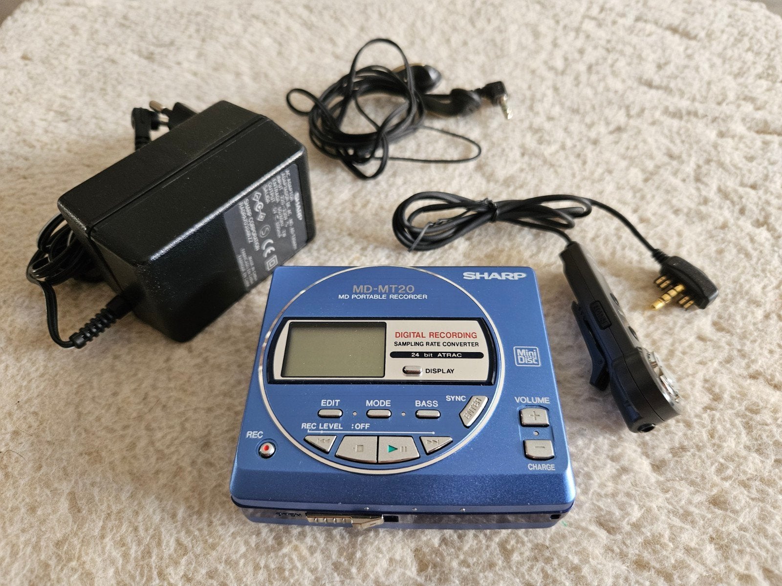 Sharp MD-MT20 Minidisc Recorder - Draagbaar en Compleet, Audio, Tv en Foto, Walkmans, Discmans en Minidiscspelers, Ophalen of Verzenden