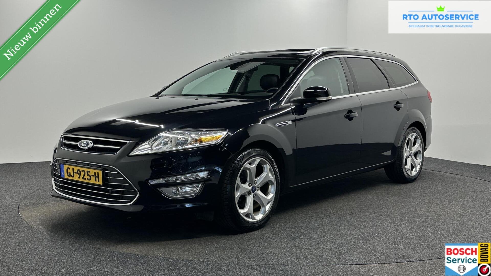 Ford Mondeo Wagon 1.6 EcoBoost Platinum LEER NAVI TREKHAAK C, Voorwielaandrijving, 15 km/l, Gebruikt, Zwart