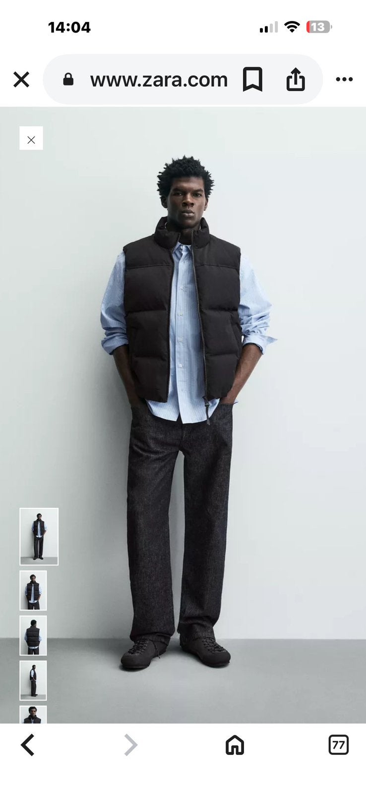 Zara heren bodywarmer L, Ophalen of Verzenden, Zo goed als nieuw, Zwart