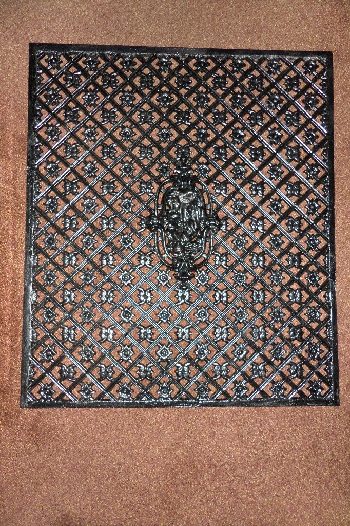 Deurrooster antiek - Gietijzer - H69xB59x3cm, Ophalen