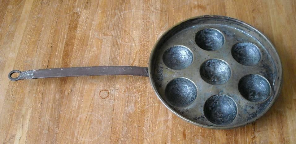 Poffertjes pan antiek koper koekenpan, Ophalen of Verzenden