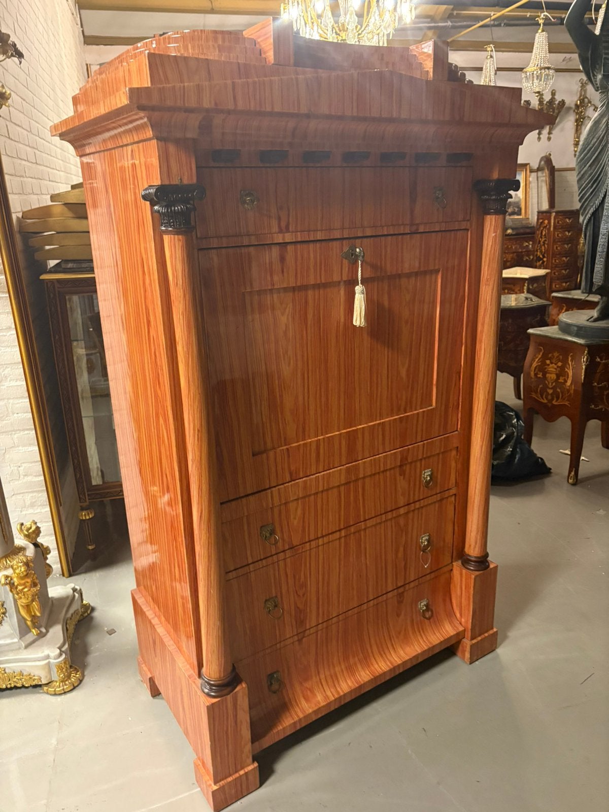 Biedermeier secretaire met geheimlade, Ophalen of Verzenden
