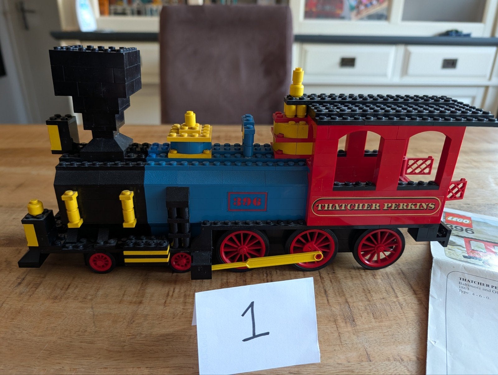 Lego set 396 Thatcher Perkins stoomlocomotief (incompleet), Ophalen of Verzenden