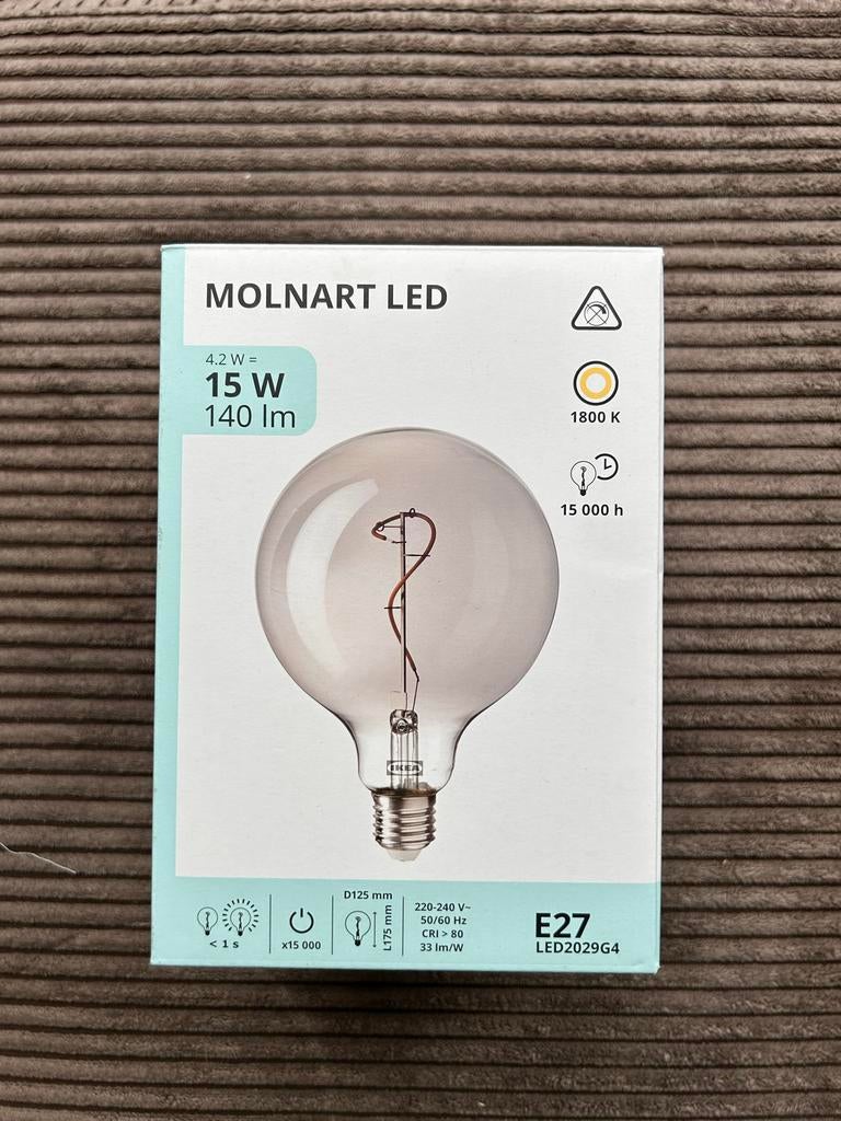 MOLNART LED E27, Led-lamp, Minder dan 30 watt, Nieuw, E27 (groot)