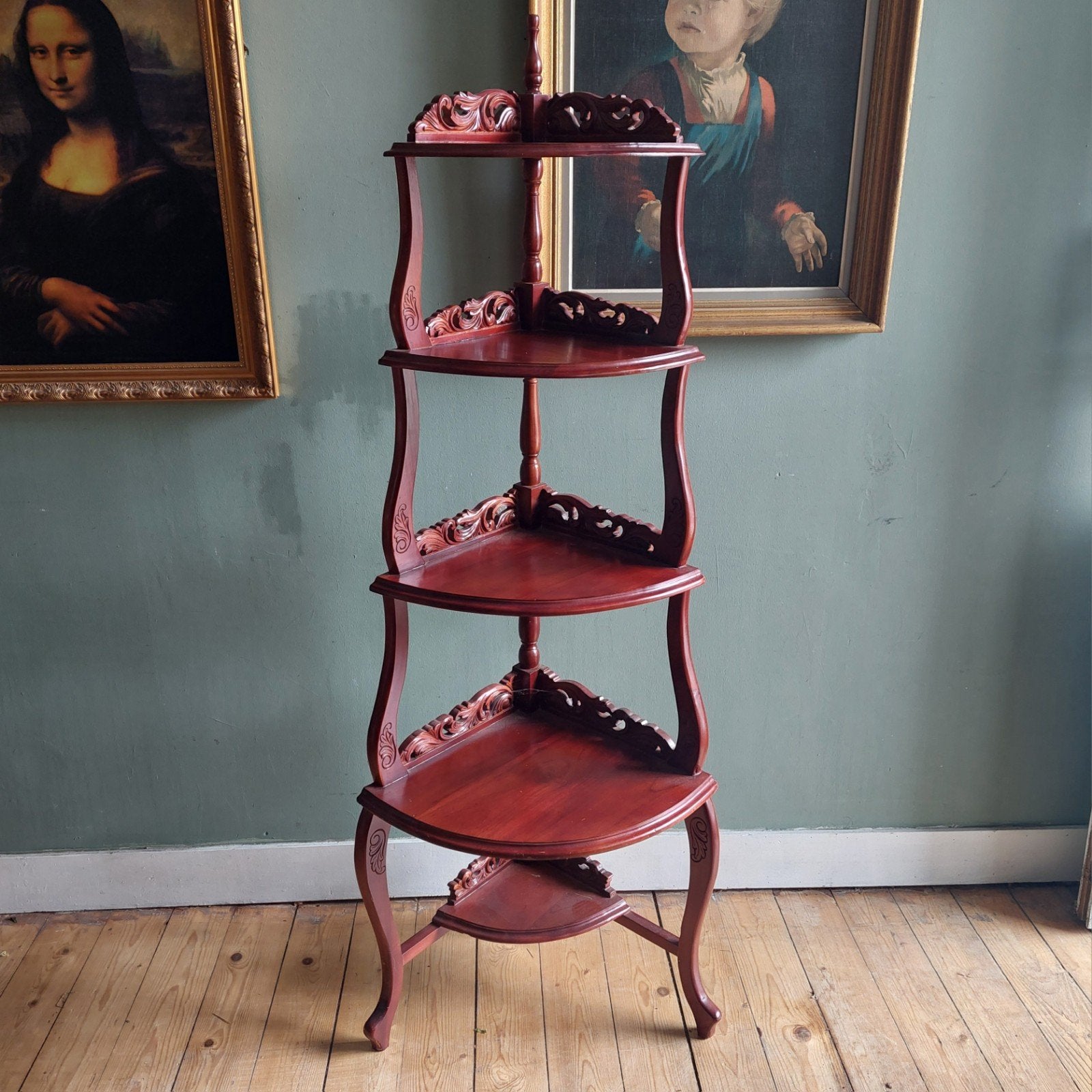 Lucky Vintage victoriaanse stijl hoekkast of whatnot rek, Ophalen, Gebruikt, ., .