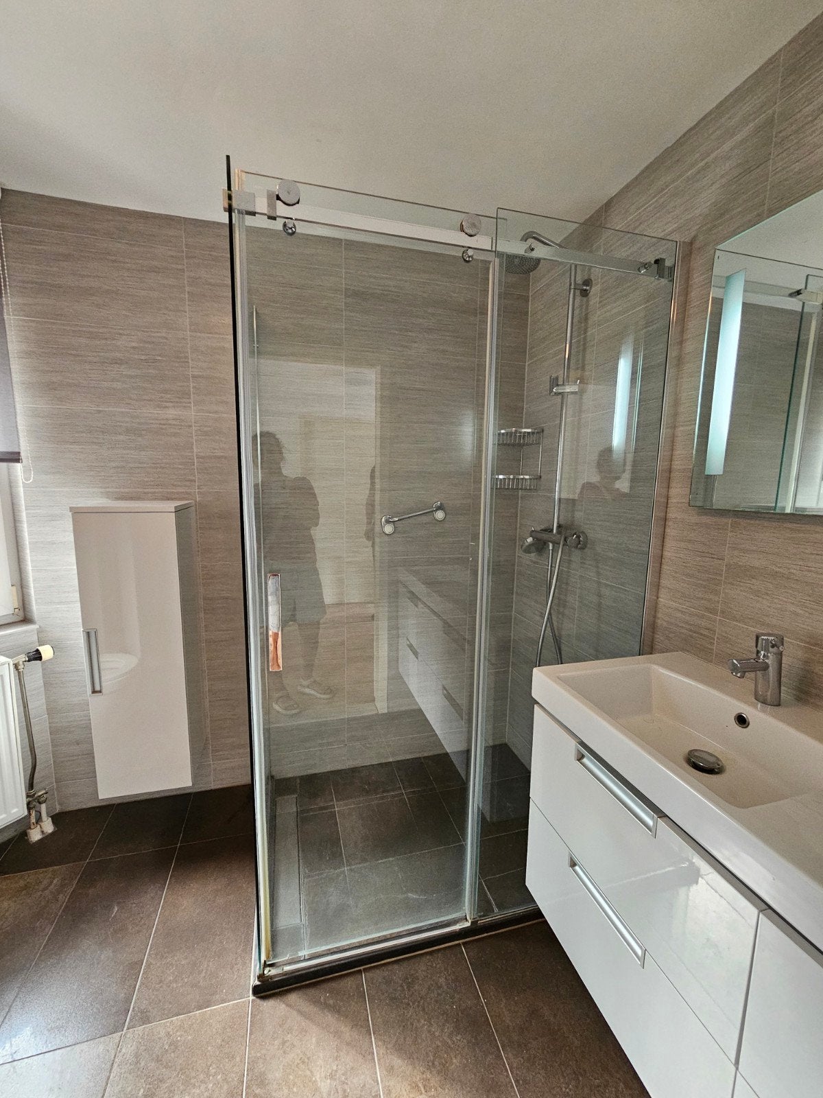 Moderne badkamer douch cabine, Ophalen, 100 tot 150 cm, 50 tot 100 cm, Zo goed als nieuw