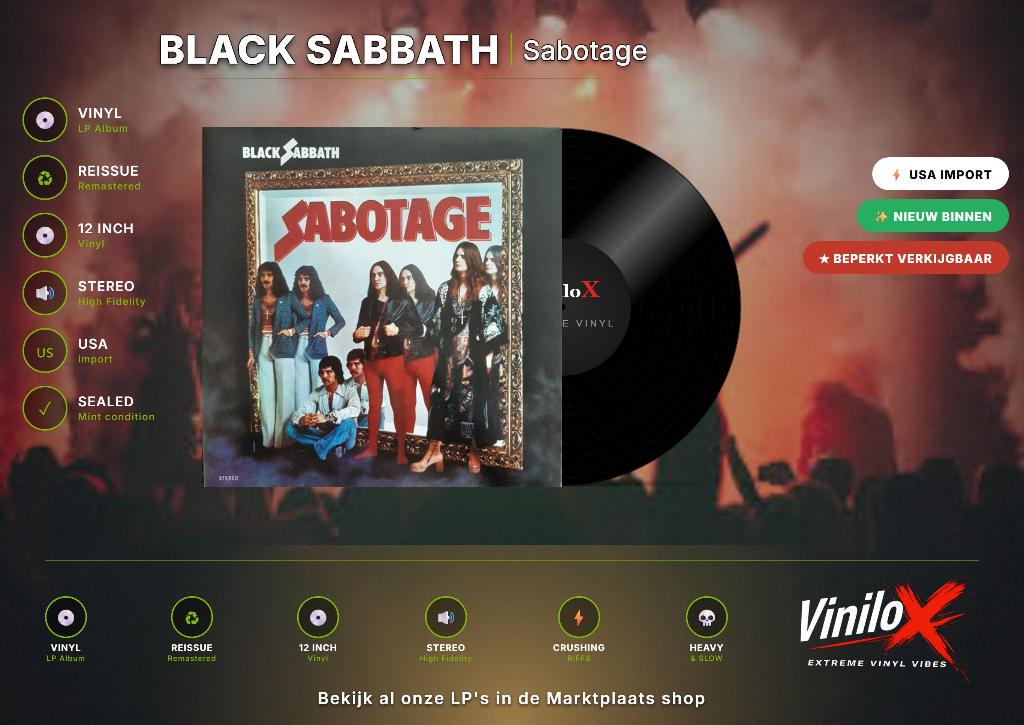 Black Sabbath – Sabotage | LP, Geseald, Ophalen of Verzenden, Nieuw in verpakking, 12 inch