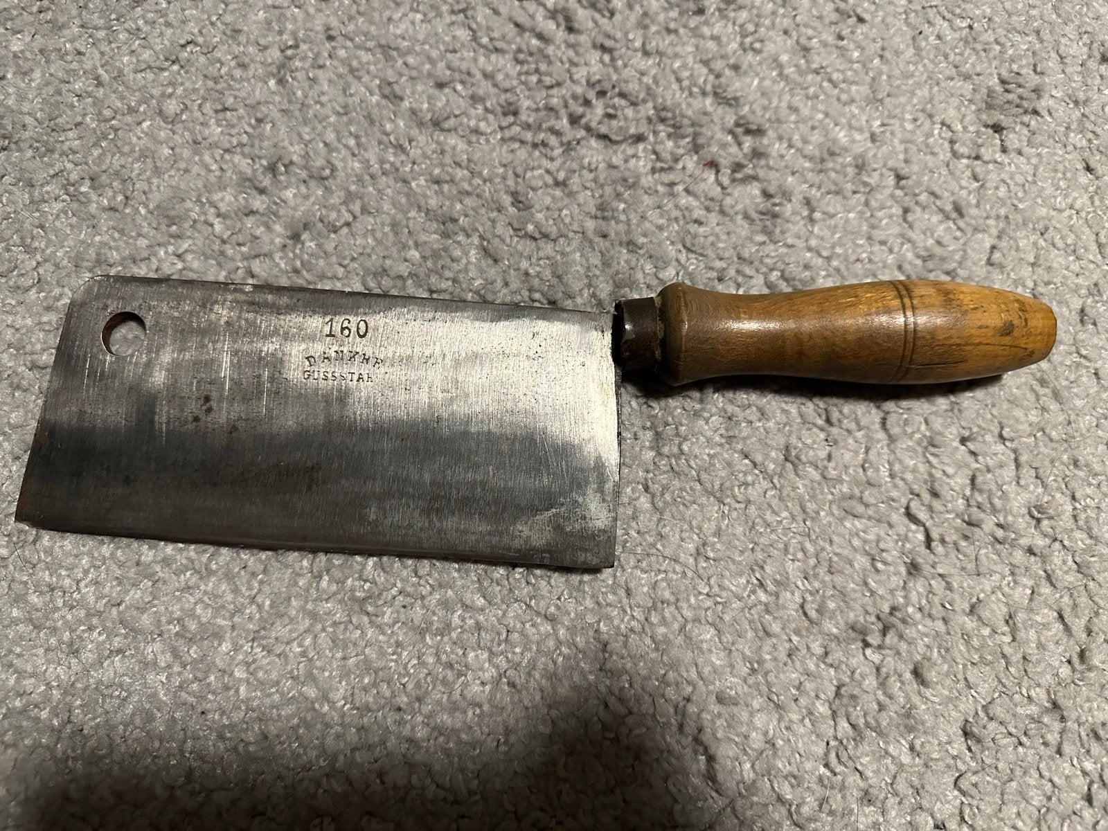 Antiek Vleesbijl / Hakmes - Gusstahl Danzig 160, Ophalen of Verzenden