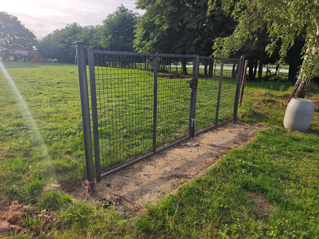 Poort 4m, Tuin en Terras, Tuinhekken en Hekwerk, Ophalen, Gebruikt, IJzer, Enkelstaafmat hekwerk