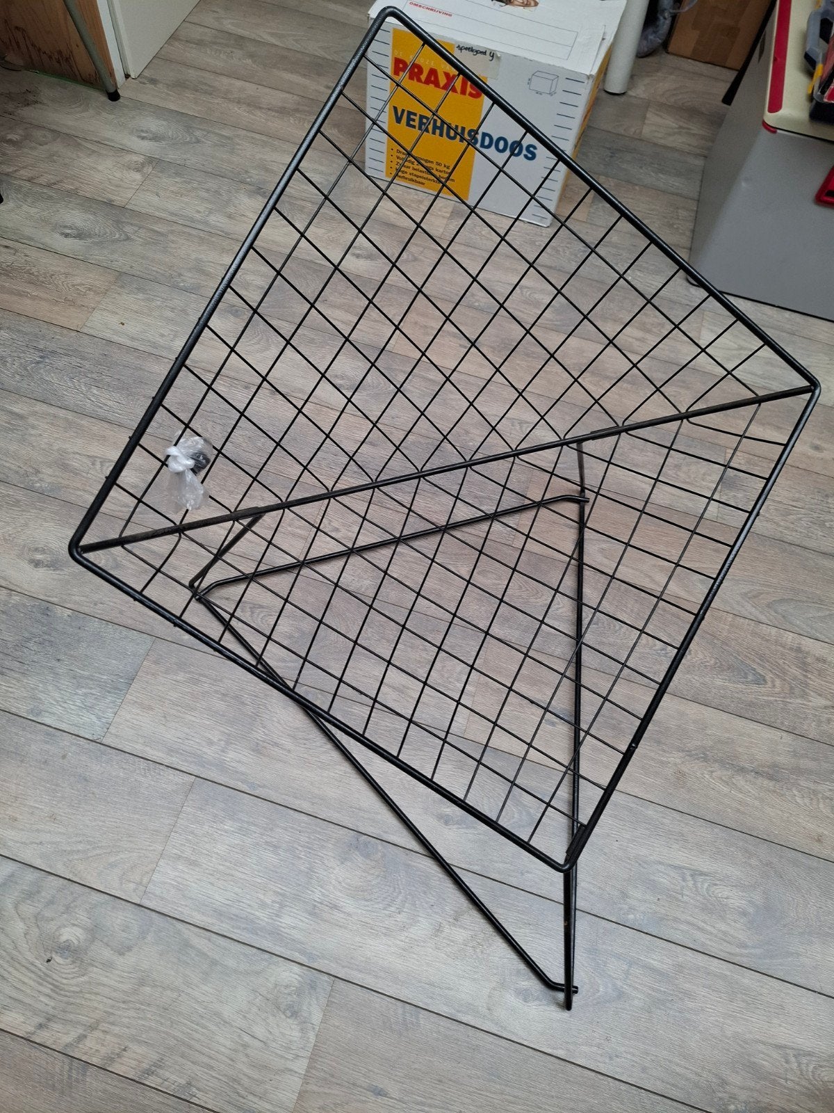 Zwarte metalen draadstoel - Modern design, Ophalen, Modern, Industrieel, Zwart, Zo goed als nieuw