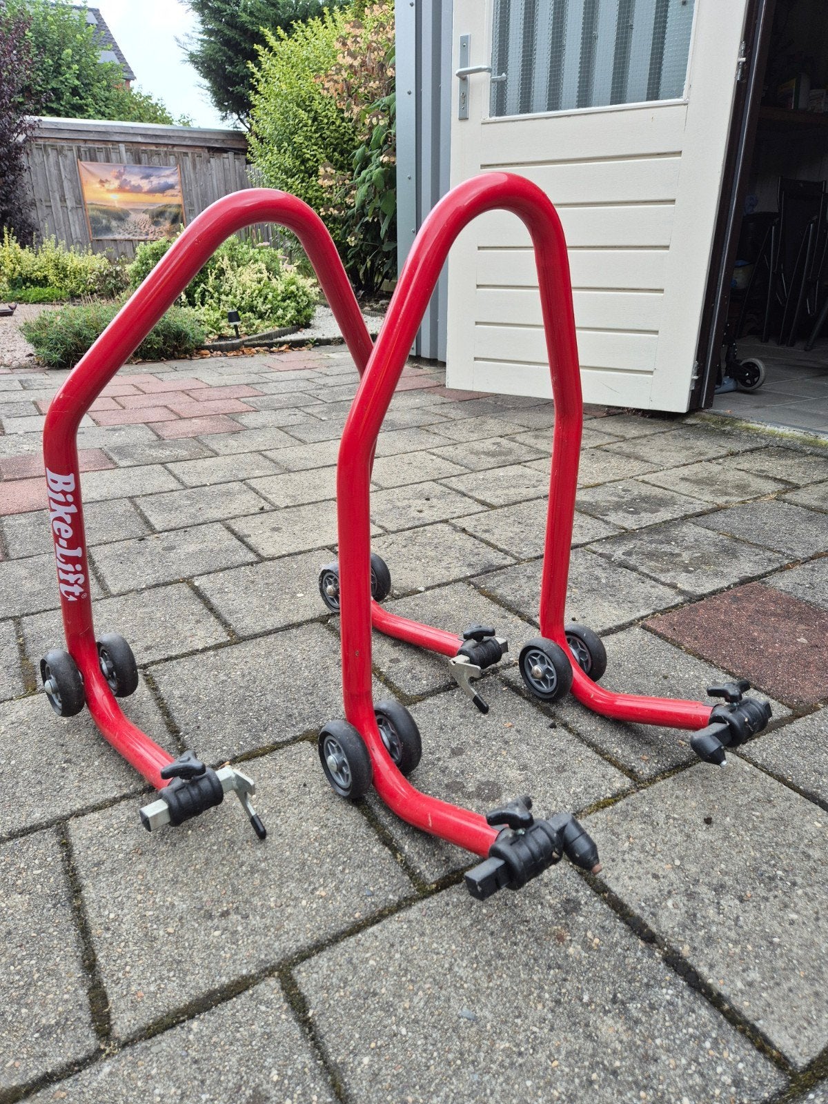 Bike-Lift Motorfiets Paddock Stands (Voor & Achter), Ophalen, Gebruikt