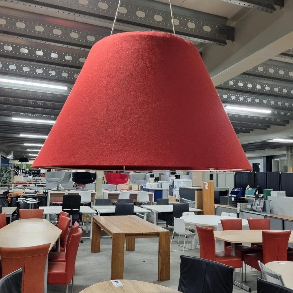 Buzzispace akoestisch hanglamp doorsnede 120 cm rood, Huis en Inrichting, Lampen | Hanglampen, Ophalen of Verzenden, Gebruikt