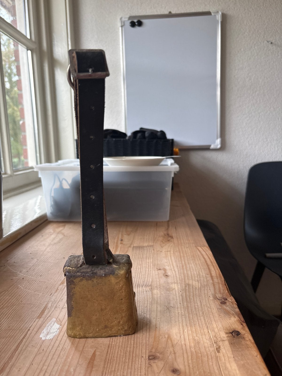 Antieke Koebel met Leren Band, Ophalen of Verzenden