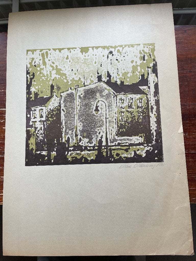 litho Klaus Oldenburg Senza Titolo 1981, Gesigneerd, Overige onderwerpen, Ophalen of Verzenden, Lithografie