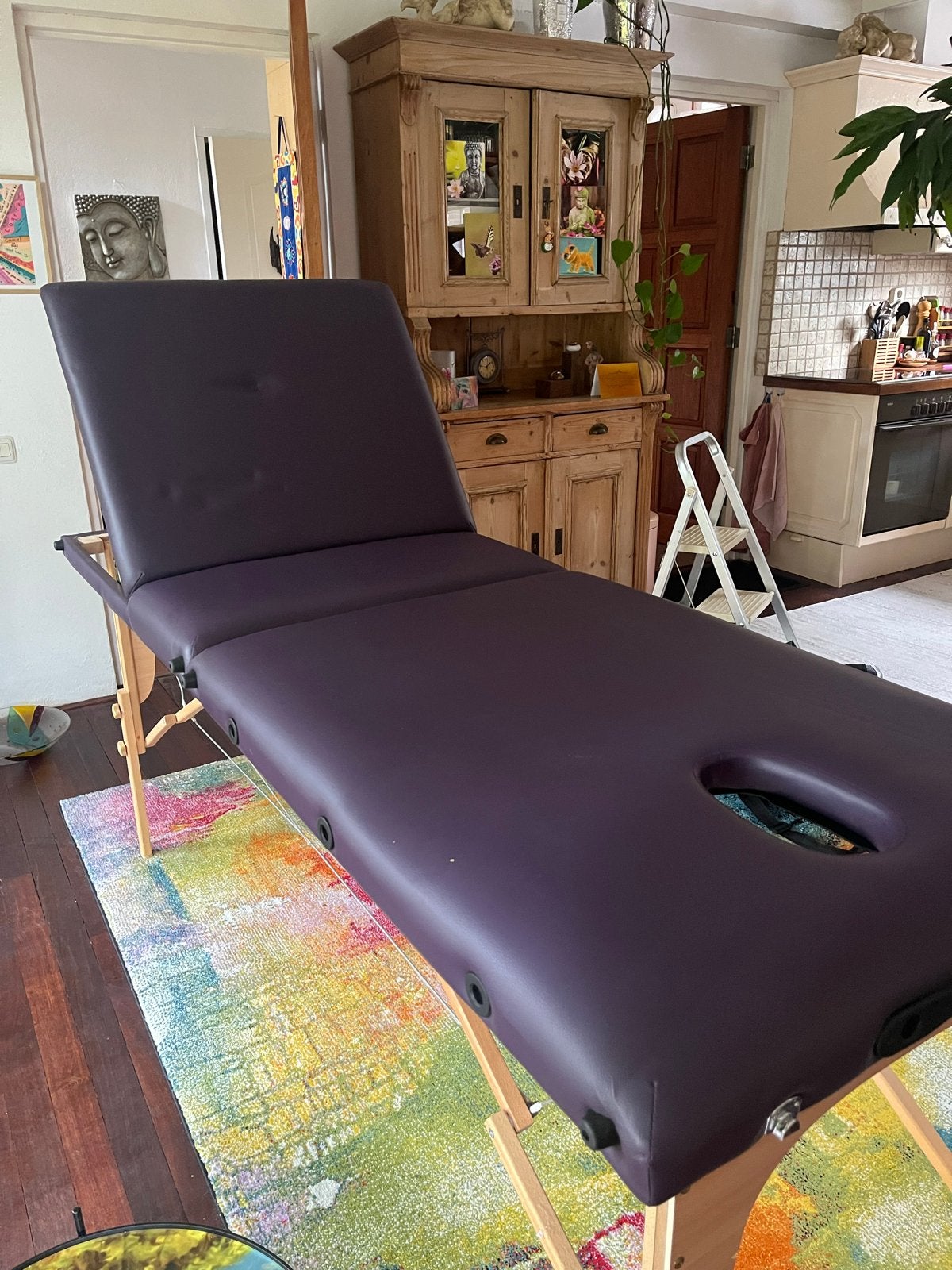 Massagetafel Kingpower inklapbaar paars, Ontspanningsmassage