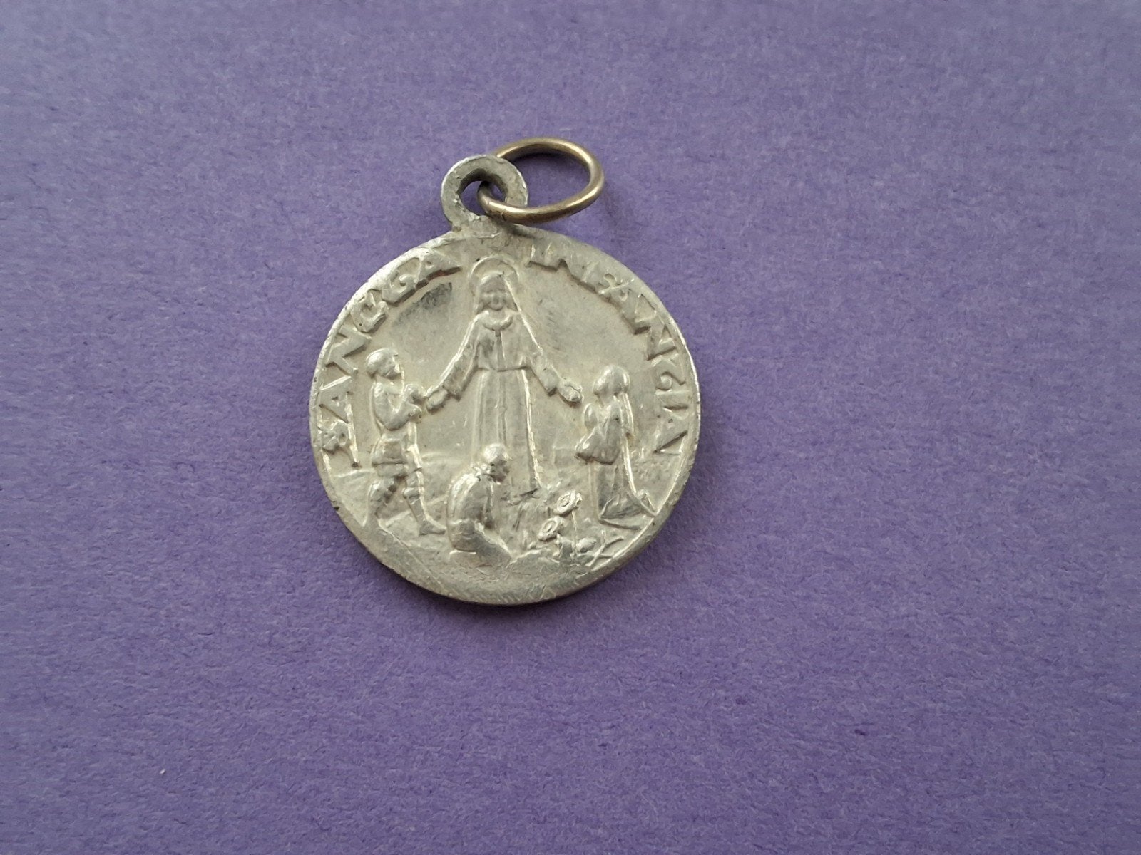 Religieuze Medaille: Maagd Maria & Kinderen (Sancta I, Ophalen of Verzenden