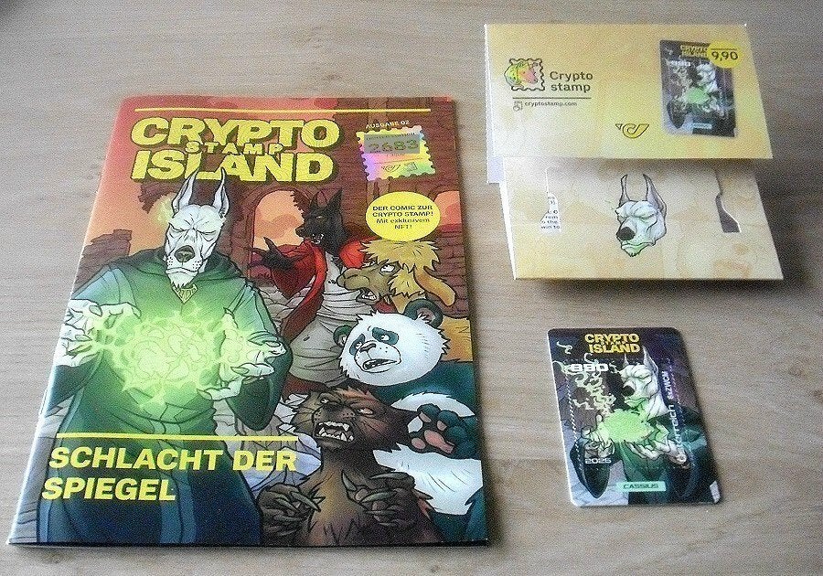 Oostenrijk 2025, de 1e Comic Crypto postzegel en stripboek., Verzenden, Postfris