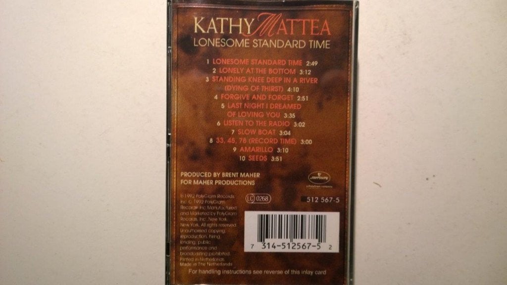 Kathy Mattea - Lonesome Standard Time (DCC), Cd's en Dvd's, Luiksingel 25 1066JH Amsterdam, Sales@cddealer.nl, Ophalen of Verzenden