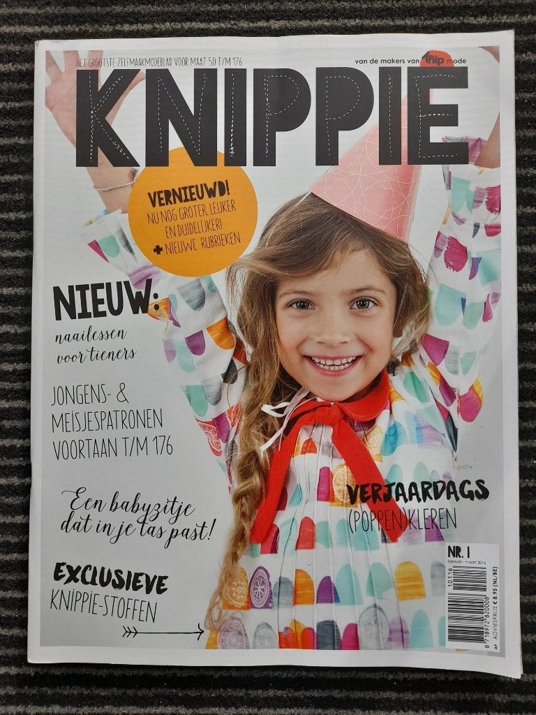 Knippie nr. 1 februari, maart 2016 ook baby maat 50 t/m 176, Verzenden, Zo goed als nieuw, Kind, Knippie