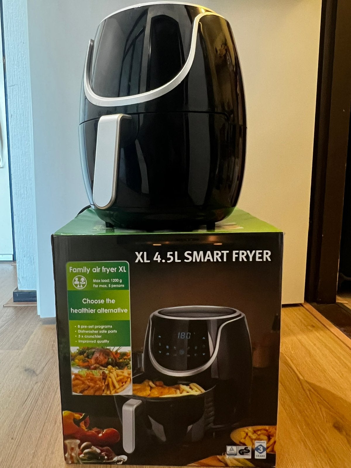 XL Smart Fryer 4,5L Airfryer – Zo goed als nieuw – €35, Ophalen of Verzenden, Zo goed als nieuw, Airfryer XL