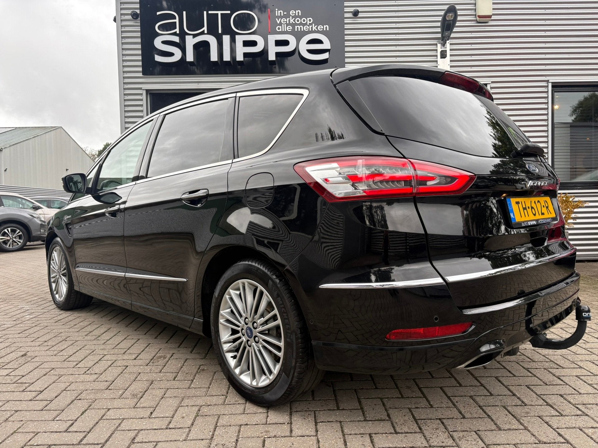 Ford S-Max 2.0 Vignale 7 PERSOONS-AUTOMAAT-VOLLEDER-STOEL VE, Auto's, 4 cilinders, 7 stoelen, Zwart, Leder