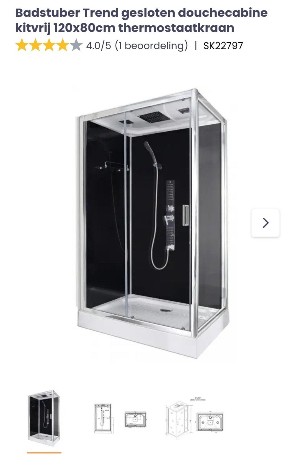 Verbouwing nooddouche, Ophalen, Gebruikt, Met douche
