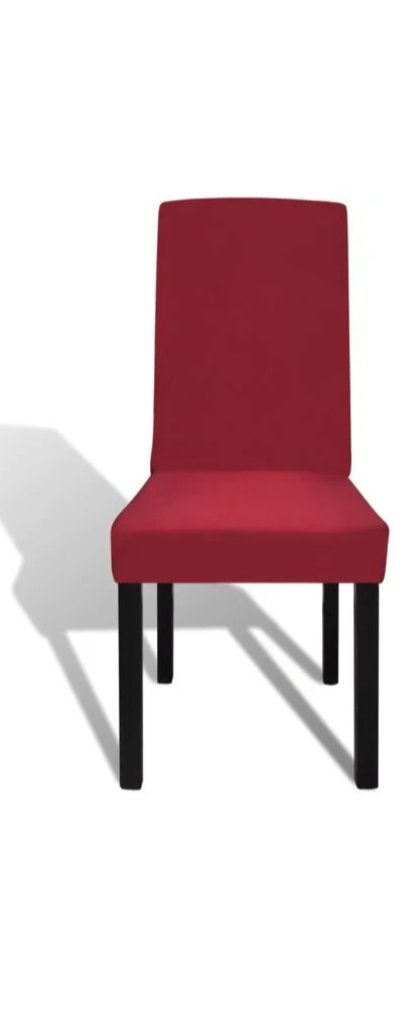 6 Nieuwe Rode Stoelhoezen voor Rechte Stoelen, Huis en Inrichting, Stoelen, Nieuw, Ophalen of Verzenden, Vijf, Zes of meer stoelen