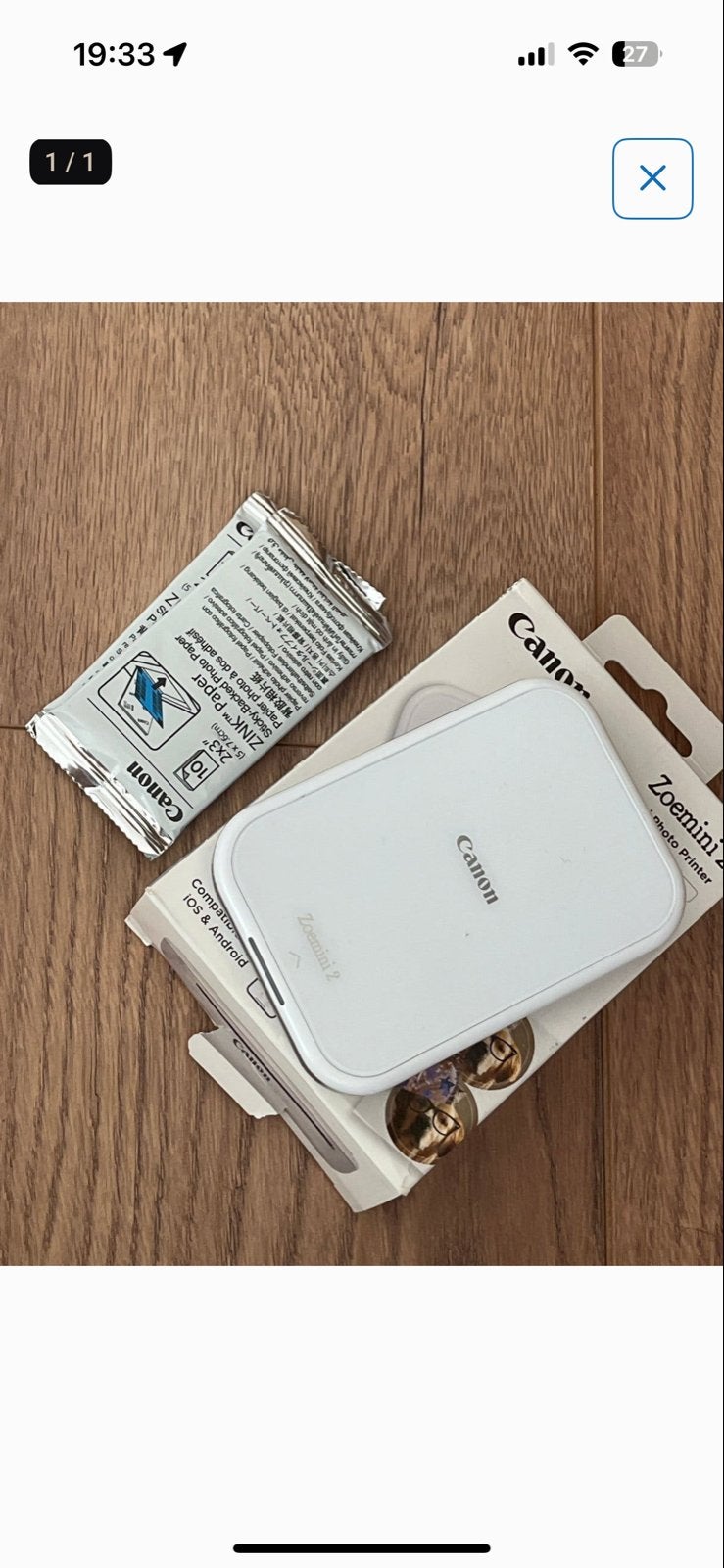 Canon Zoemini 2 Mobiele Fotoprinter - Zo goed als nieuw, Canon, Overige typen, Ophalen of Verzenden, Zo goed als nieuw