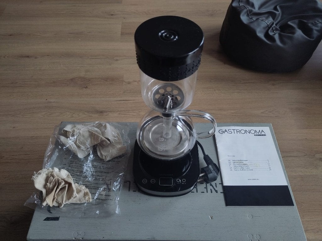 Gastronoma siphon koffie, Witgoed en Apparatuur, 2 tot 4 kopjes, Ophalen, Zo goed als nieuw, Koffiemachine