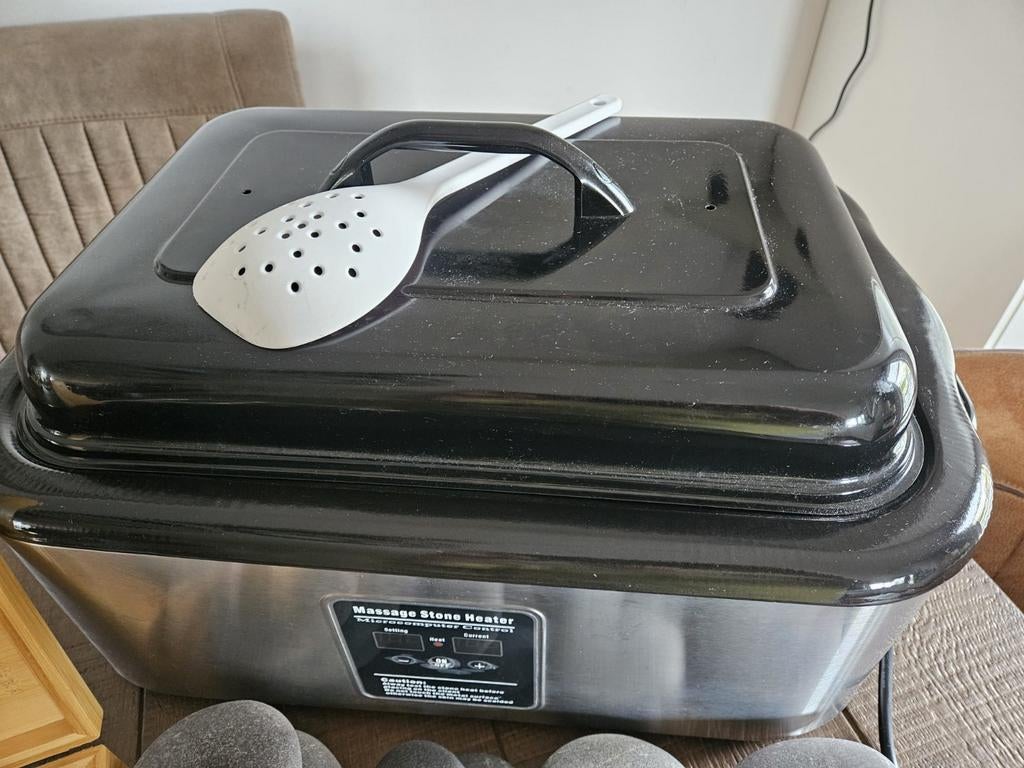 Massage Stone Heater 17 liter met Hotstones, Sport en Fitness, Massageproducten, Ophalen of Verzenden, Zo goed als nieuw, Hotstone
